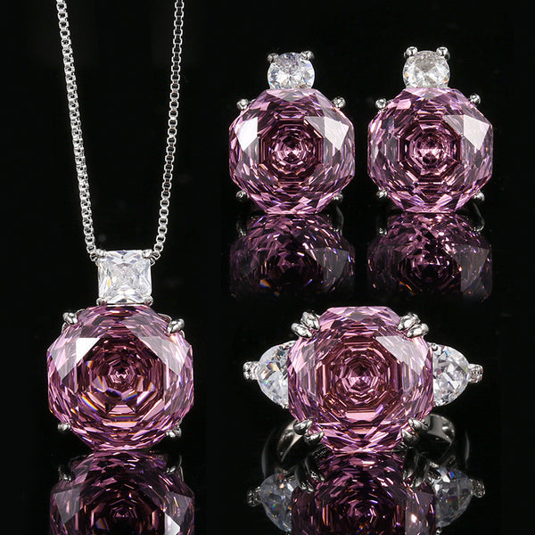 Rose Cut Dried Rose Simple Ring Earrings Necklace | Buy Onli