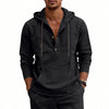 Linen Breathable Casual Mens Long-Sleeve Hooded Shirt | Buy