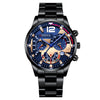 2pcs Men's New Popular Steel Strip Fashion Business Three Ey