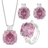 Rose Cut Dried Rose Simple Ring Earrings Necklace | Buy Onli
