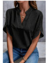 Summer Short-sleeved Chiffon Shirt New V-neck Shirt Women's