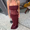 Y2K Lace Suspender Dress Fashion Sexy Lace Long Dresses Part