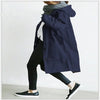 Women Windbreaker Jacket Casual Loose Button Pockets Hooded