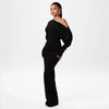 Ins Slim Long Sleeve Knitted Dress Evening Party Sexy Off-sh