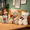 23-45cm New Lovely Hug Roses Teddy Bear Plush Pillow Stuffed