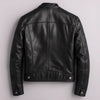 Mens PU Leather Motorcycle Jacket With A Stand-Up Collar | B