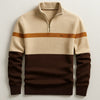 Business Stand-collar Knitwear Half-zip Long-sleeve T-shirt