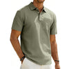 Men's Lapel Polo Shirt Linen Pocket T-Shirt | Buy Online Bes