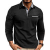 Casual Plaid Splicing Lapel Polo Shirt Fashion Solid Color L