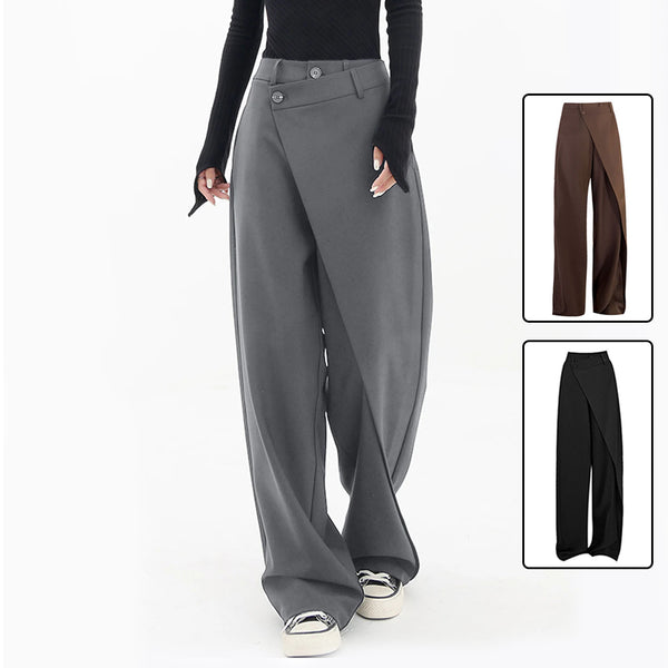 Irregular Wide-leg Pants Ins Fashion Loose Trousers Women's