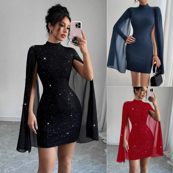 Women's Sexy Elegant Evening Party Dresses Round Neck Pit St