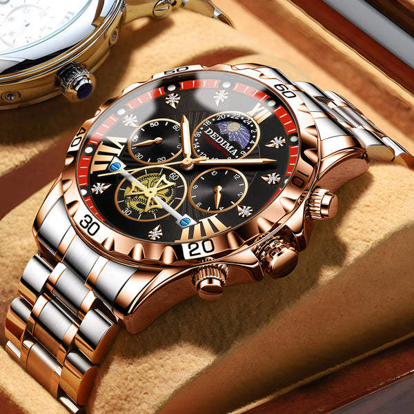 Business Luminous Waterproof Flywheel Quartz Watch | Buy Onl