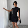 Women's Sexy Elegant Evening Party Dresses Round Neck Pit St