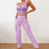 Spring Summer Women's Casual Pajamas Home Wear Vest Color Ma