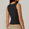 Summer Square-neck Tank Vest Ins Fashion Slim Solid Sleevele