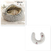 2 In 1 Dog And Cat Bed Pet Winter Bed Round Plush Warm Bed H