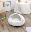 2 In 1 Dog And Cat Bed Pet Winter Bed Round Plush Warm Bed H