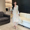 Sweet-style Floral Slip Dress And Lace Cardigan Two-piece Se
