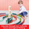 Domino Train Toys Baby Toys Car Puzzle Automatic Release Lic