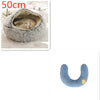 2 In 1 Dog And Cat Bed Pet Winter Bed Round Plush Warm Bed H