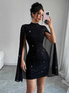 Women's Sexy Elegant Evening Party Dresses Round Neck Pit St