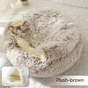 2 In 1 Dog And Cat Bed Pet Winter Bed Round Plush Warm Bed H