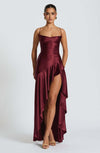 Women's Backless Ruffles Irregular Dress Summer Fashion Even