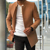 Men's Slim Coat Fashion Single-breasted Solid Color Business