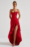 Women's Backless Ruffles Irregular Dress Summer Fashion Even