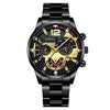 2pcs Men's New Popular Steel Strip Fashion Business Three Ey