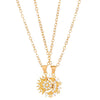 2pcs Necklace Sun And Moon Magnetic Pendant Clavicle Chain N