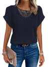 Summer Hollow Out Short-sleeved T-shirt Fashion Ethnic Style