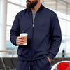 Men's Stand-Up Collar Sporty-Casual Zip-Up Long-Sleeve Jacke