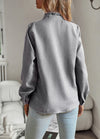 Striped Long Sleeve Shirt Fashion Ruffle Design Button Up To
