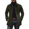 Men's Jacket Winter Stand Collar Button-up Coat Casual Blaze